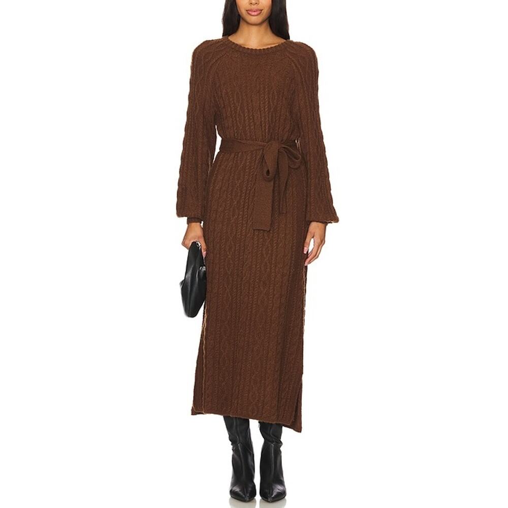 Show Me Your Mumu 'Barb' Brown Acrylic Sweater Dress Size S